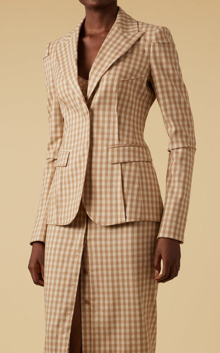 Beatrix Wool-Blend Gingham Jacket展示图