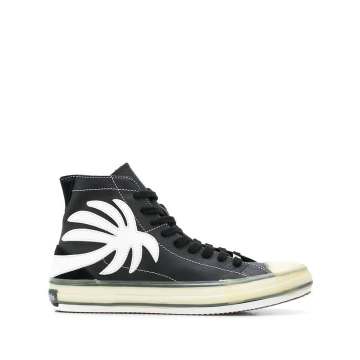 palm tree high-top sneakers