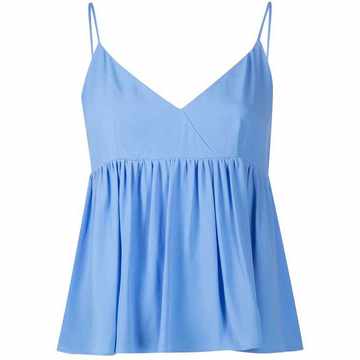 ruffled hem V-neck vest top