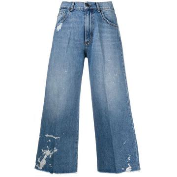 high-rise cropped jeans