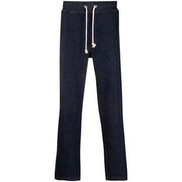 denim track trousers