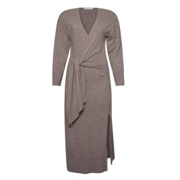 Skyla Wool-Cashmere Midi Wrap Dress