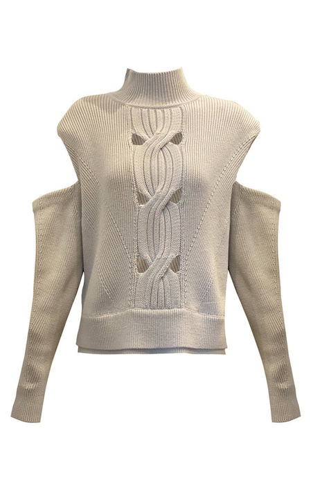 Porter Cutout Cable-Knit Cotton-Wool Sweater展示图