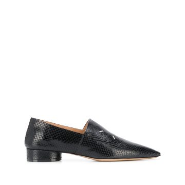 4-stitches low-heel loafers