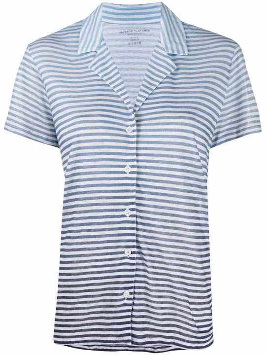 striped short-sleeved shirt展示图