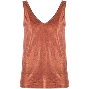 metallic knitted vest top