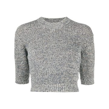 cropped knitted jumper