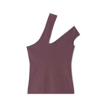 Arlet Cutout Compact Knit One-Shoulder Top