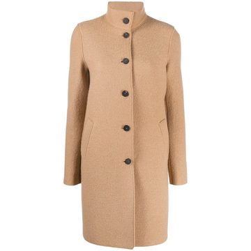 single-breasted mid-length coat