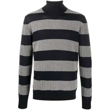 striped roll neck jumper