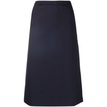 high-waist midi skirt