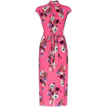 Finn floral print silk midi dress