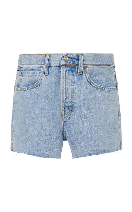 Farrah Stretch-Denim Mini Shorts展示图