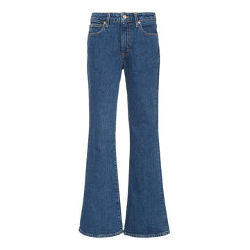 Crystal Stretch Mid-Rise Flared Jean