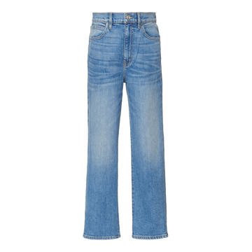 London Cropped High-Rise Straight-Leg Jeans