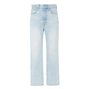 London High-Rise Straight-Leg Cropped Jeans