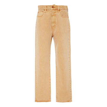 London High-Rise Straight-Leg Cropped Jeans