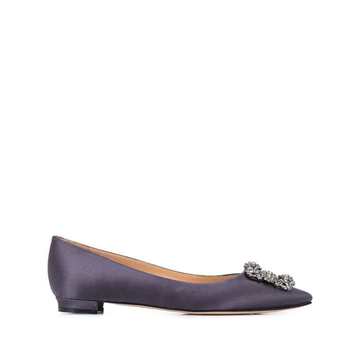 Hangisi jewel buckle ballerinas