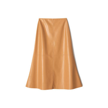 Zayra Vegan Leather Midi Skirt