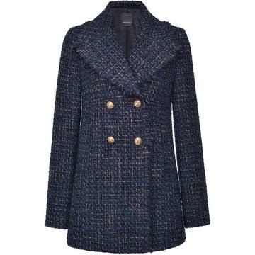 tweed double-breasted coat