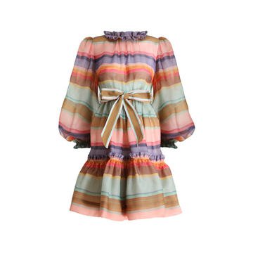 The Lovestruck Rainbow Silk Mini Dress