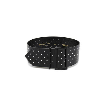 Wide Embellished Leather Belt