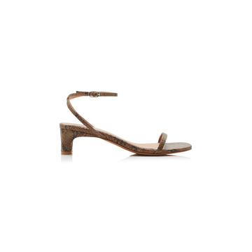 Marina Snake-Effect Leather Sandals