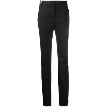 high-waisted tailored trousers