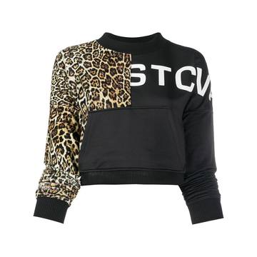 leopard and patchwork sweatshirt