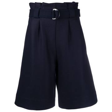 paperbag waist belted shorts