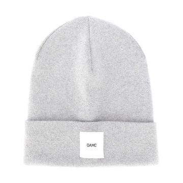 logo patch beanie hat