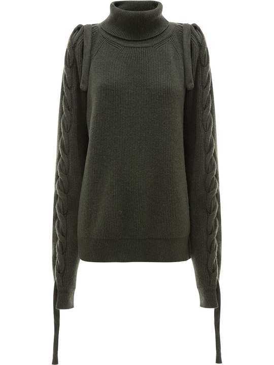 cable insert turtle neck jumper展示图