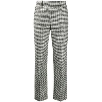 hounds tooth print trousers