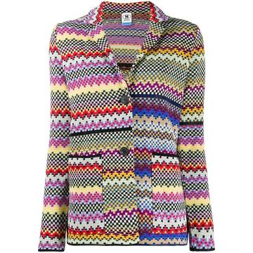 patchwork knitted blazer