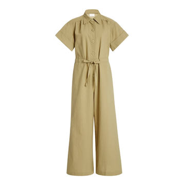 Simone Flared-Leg Cotton Jumpsuit