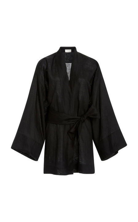 Monti Linen Kimono Robe Jacket展示图