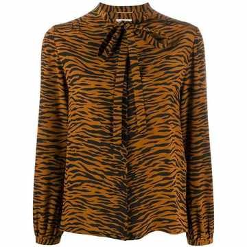 tiger print blouse