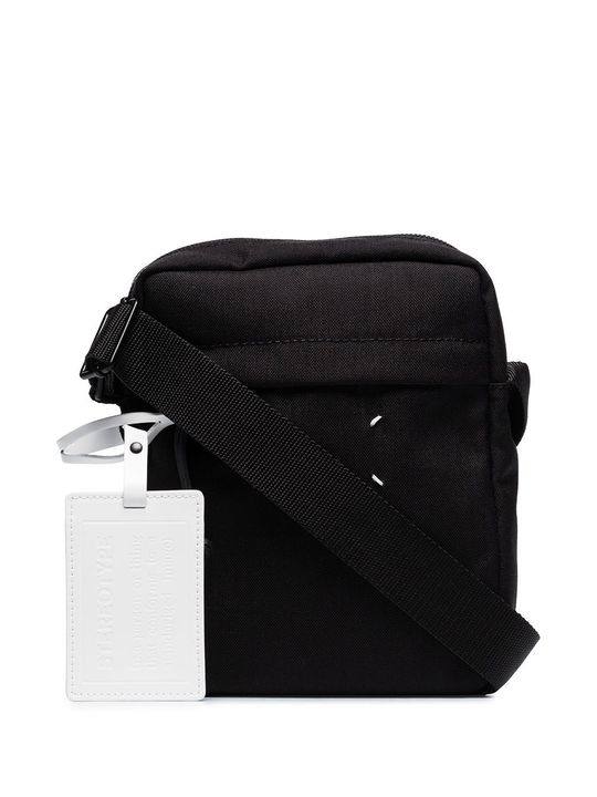 black 4-stitches cross body bag展示图