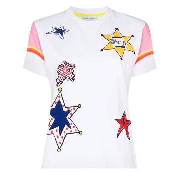 star embroidered T-shirt