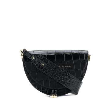 crocodile effect shoulder bag