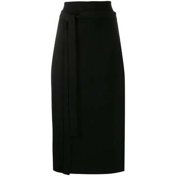 belted knit pencil skirt