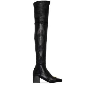 black Rosalyn 55 over-the-knee leather boots