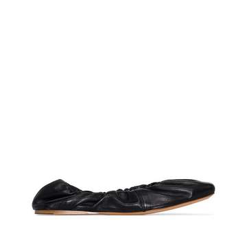 ruched ballet pumps