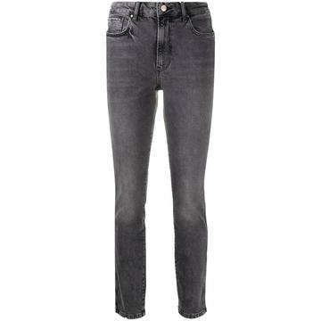 mid-rise slim-fit jeans