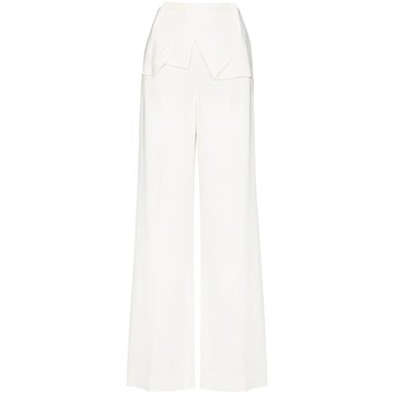 Linburn fold detail wide leg trousers