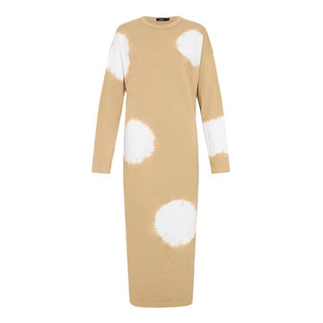 Tie-Dyed Organic Cotton Jersey Midi T-Shirt Dress