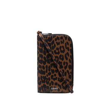 brown leopard print cross body bag