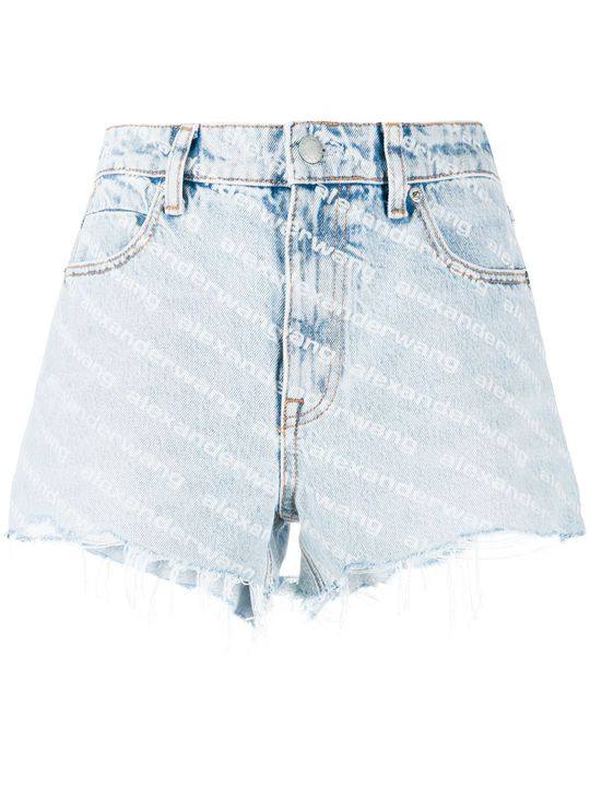 Bite high-waisted denim shorts展示图