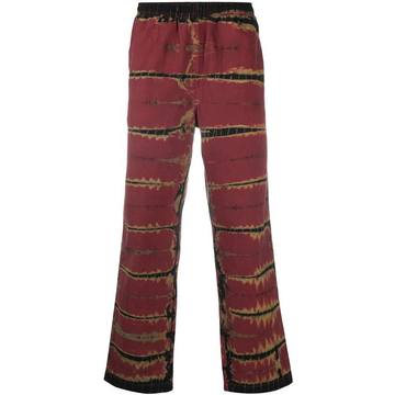 tie dye straight leg trousers