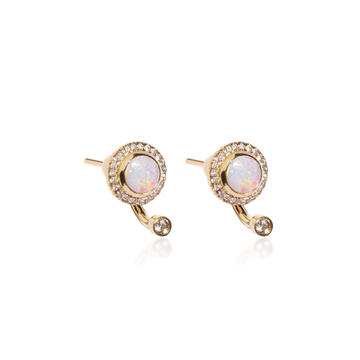 Gravitation Opal and White Diamond Earrings